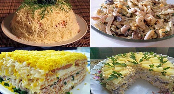 10 вкусных салатов для новогоднего стола