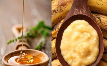 Маска из банана и меда